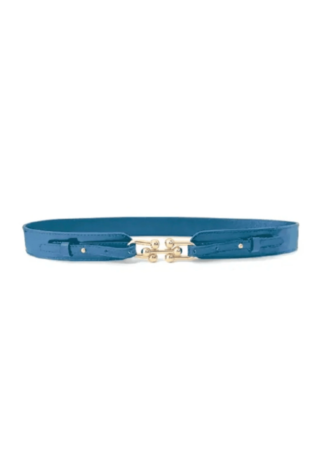 Globe Belt - Denim Leather
