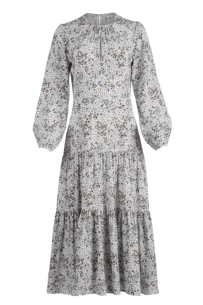 Keyhole Midi Dress - Rust Water Lily
