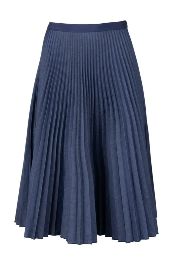 Pleated Skirt - Indigo Denim