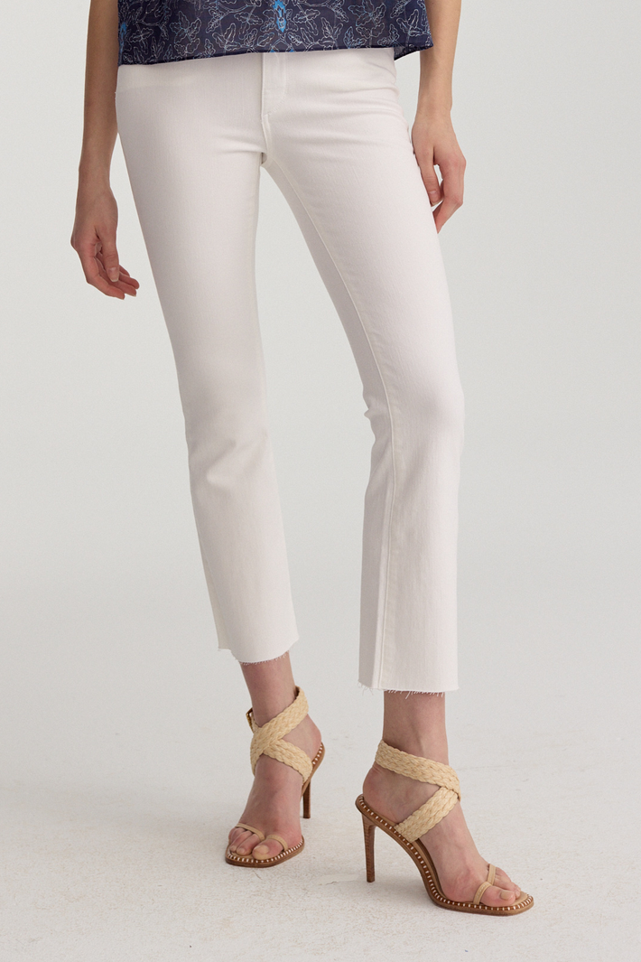 Bridget Boot Crop Jean - White
