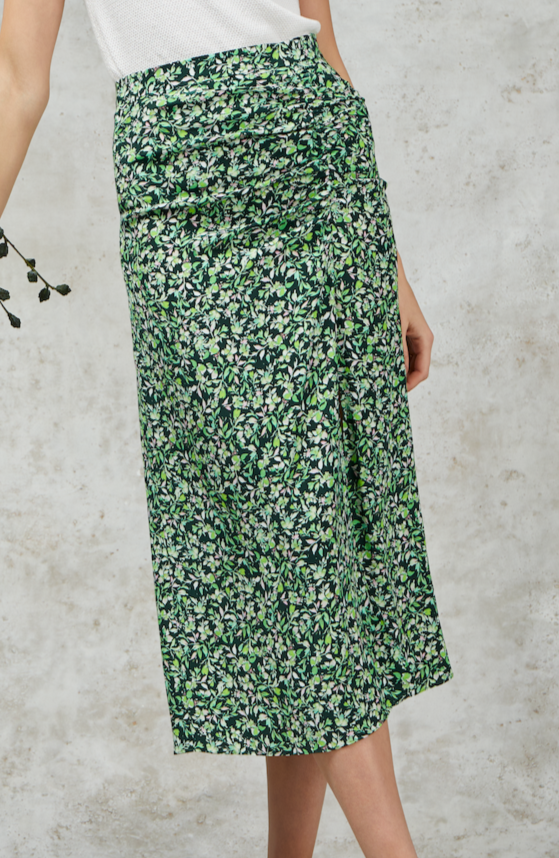 Serrana Skirt - Verde Flores