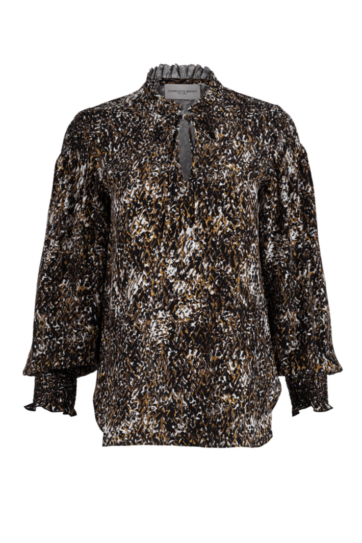 Saffron Blouse - Black Serengeti