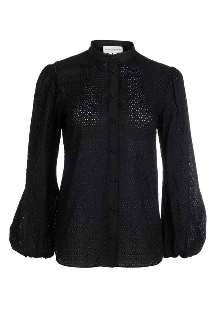 Paloma Blouse - Black Eyelet
