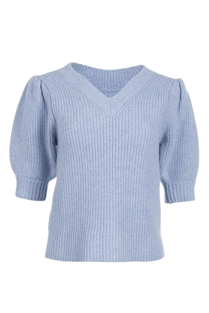 V Neck Cleo Sweater - Bluebell