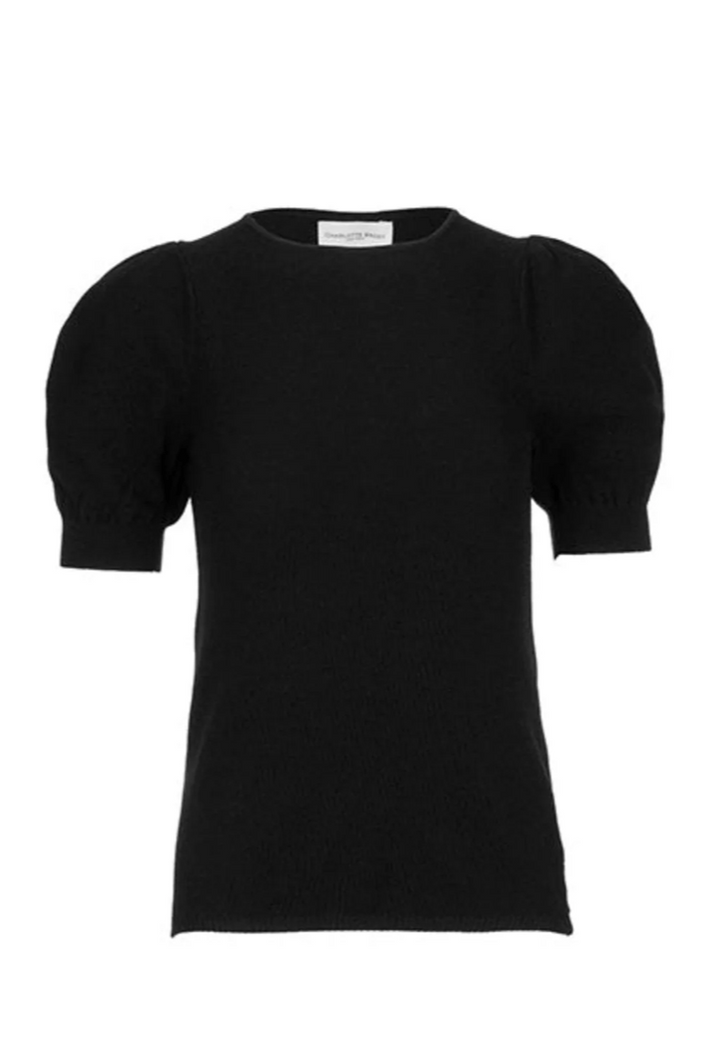 Ruched Sleeve Sweater - Black