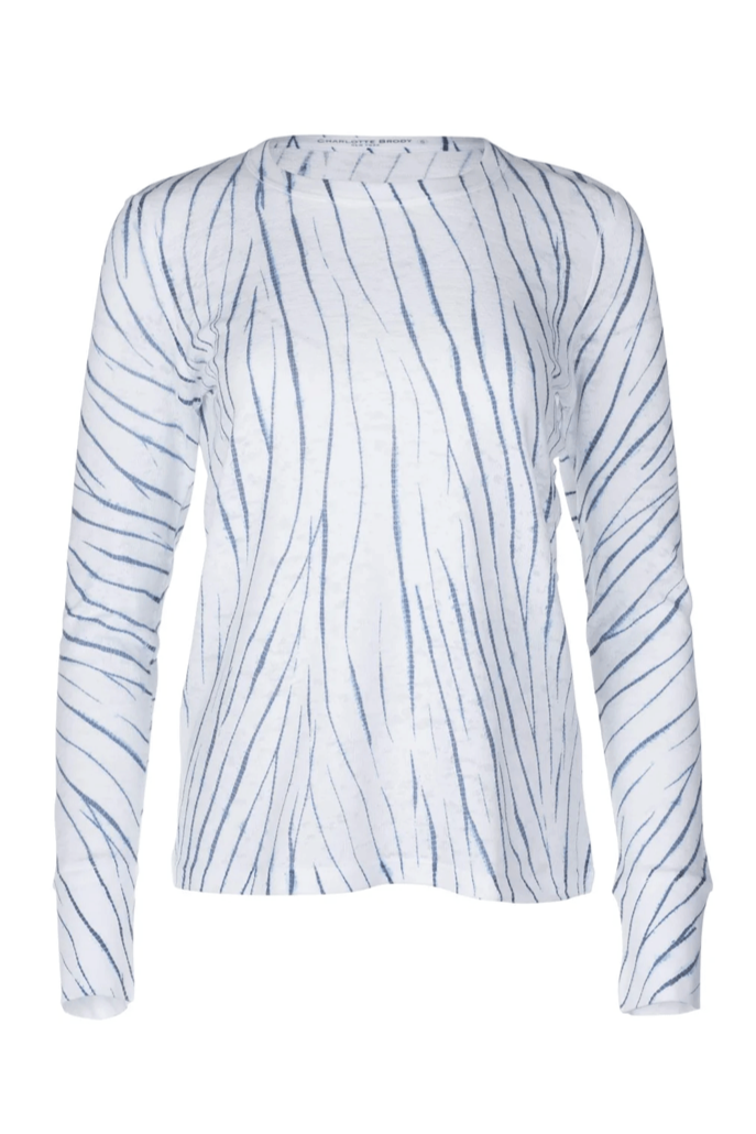 Long Sleeve Waffle Burnout Tee - White Willow