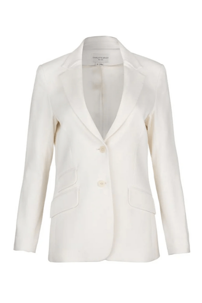 Double Vent Blazer - Ivory