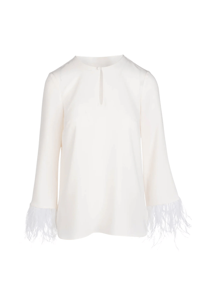 Flamingo Blouse - Ivory Double Georgette