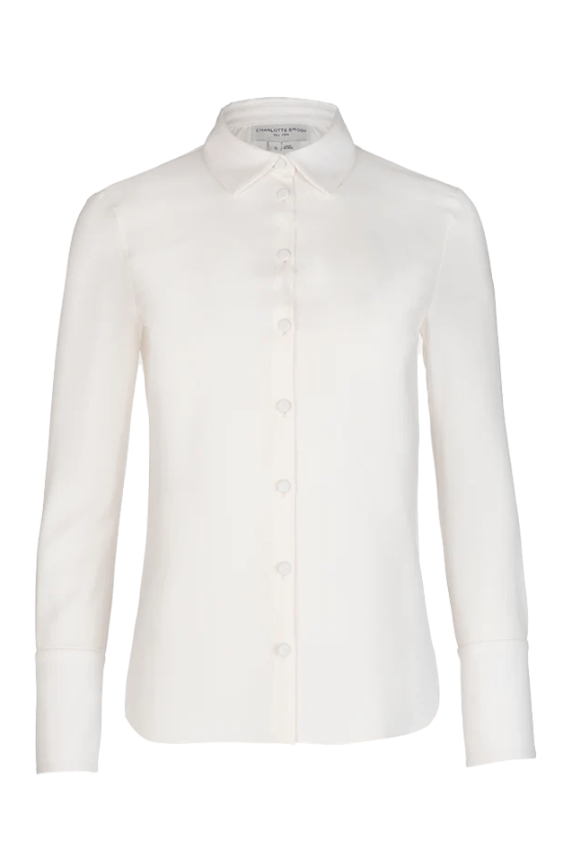 Classic Button Down Blouse - Ivory