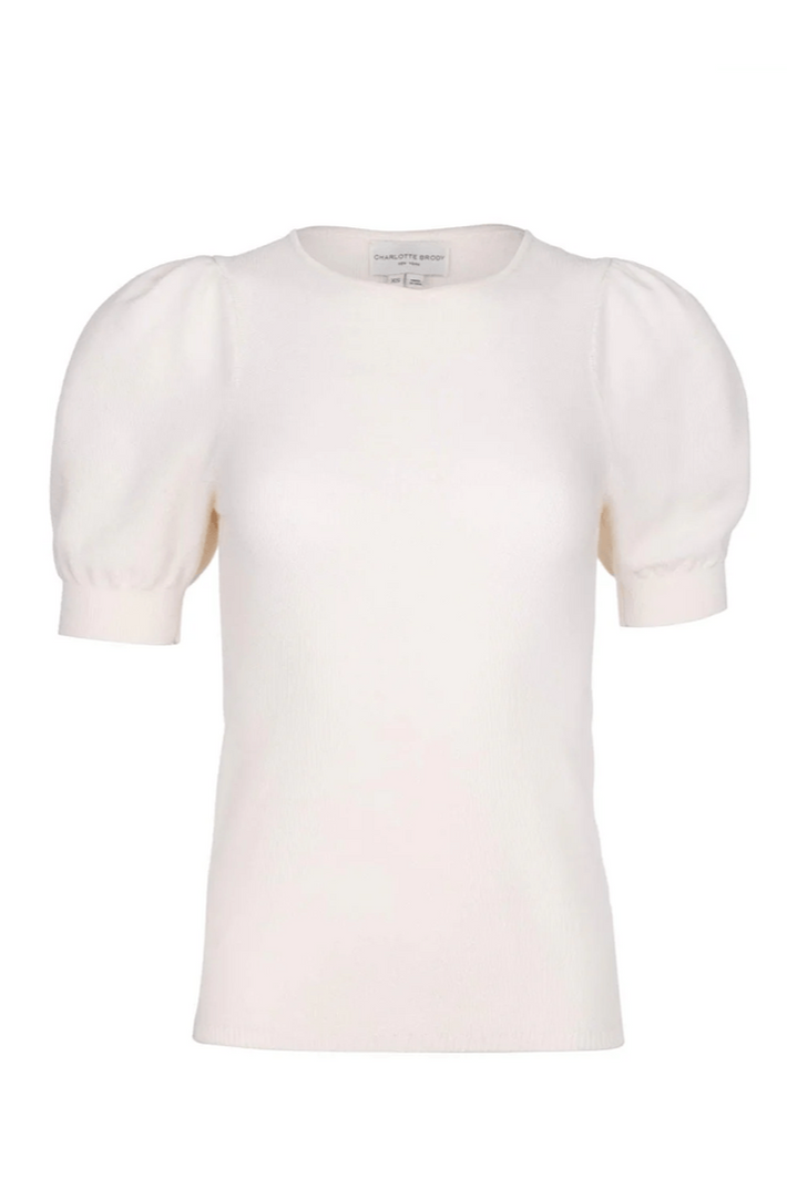 Ruched Sleeve Sweater - Ivory