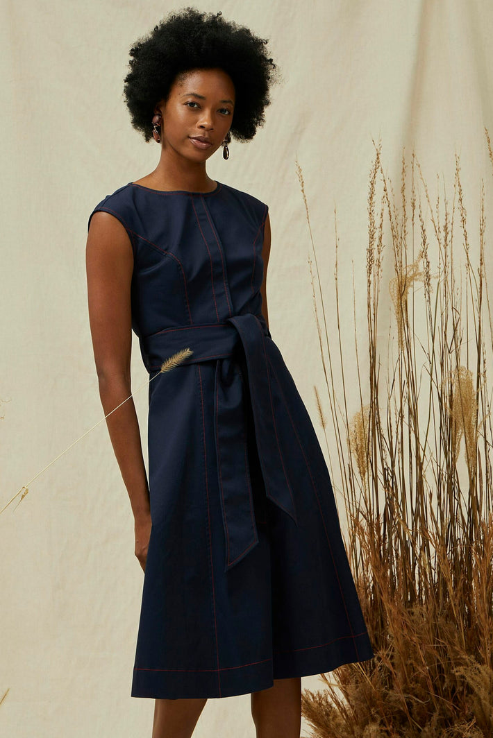 Tulum Dress - Navy