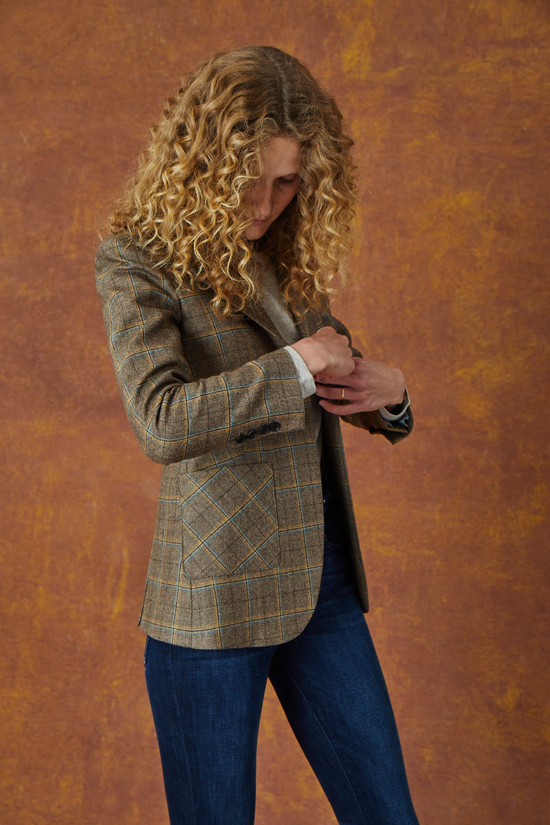 Woodstock Blazer - Walnut Plaid