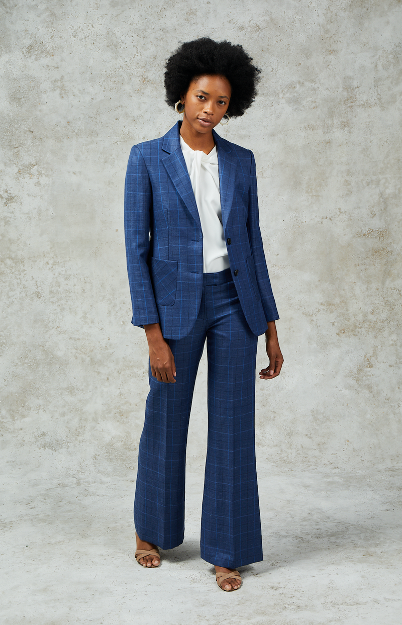 Woodstock Blazer - Navy Plaid