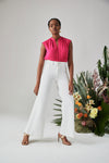 Hepburn Wide Leg Jean - White