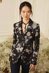 Shawl Collar Blazer - Chinoiserie Jacquard