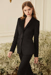 Shawl Collar Blazer - Black