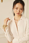 Classic Button Down Blouse - Ivory