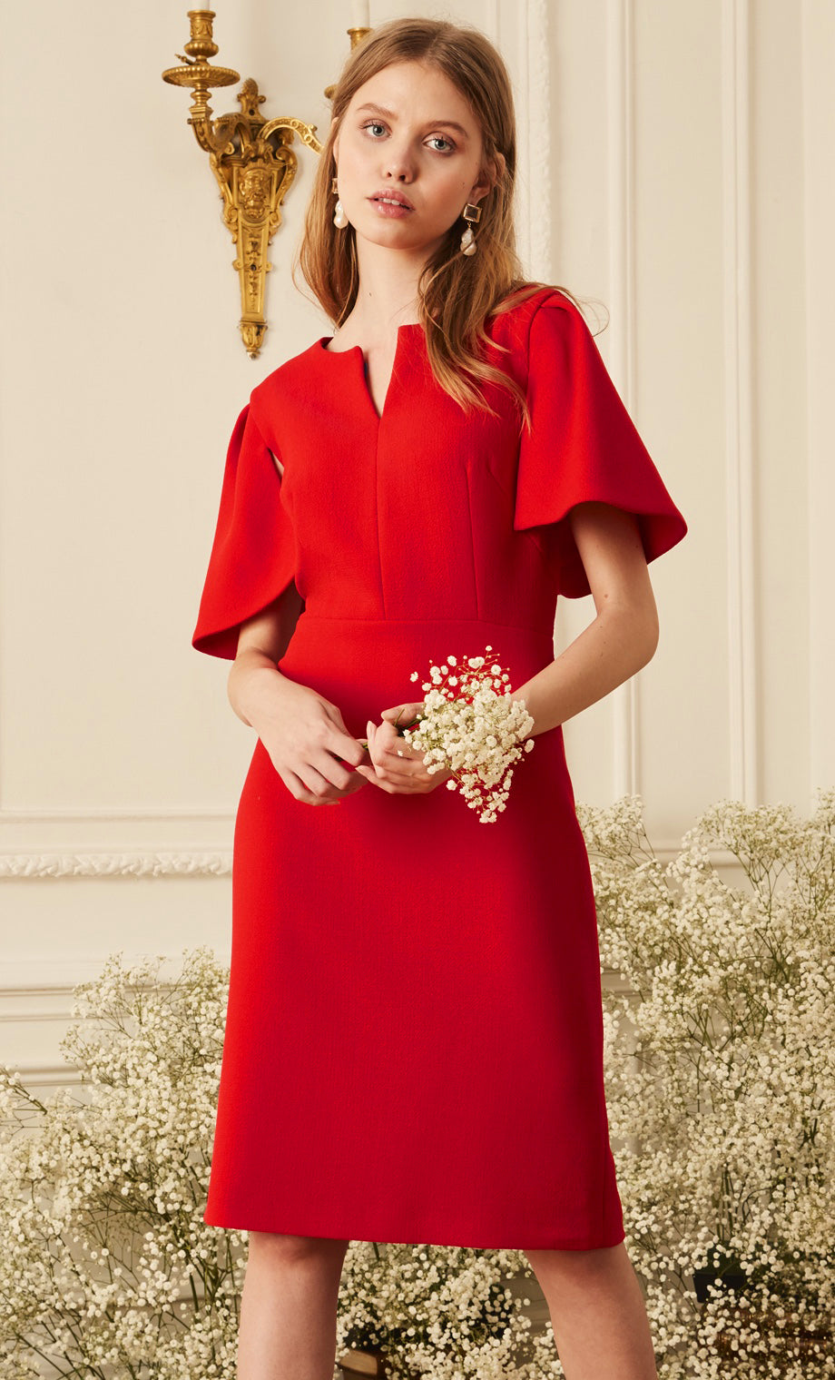 Caplet Dress - Red