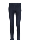 Denim Legging with Fringe - Indigo