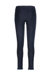 Denim Legging with Fringe - Indigo