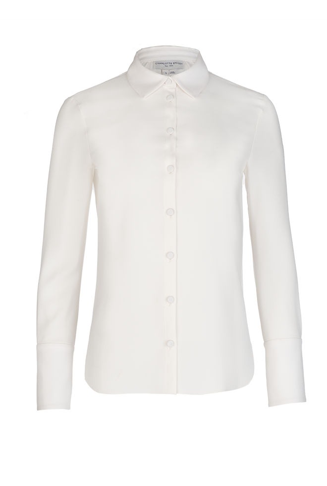 Classic Button Down Blouse - Ivory