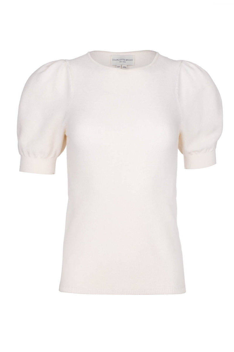 Ruched Sleeve Sweater - Ivory