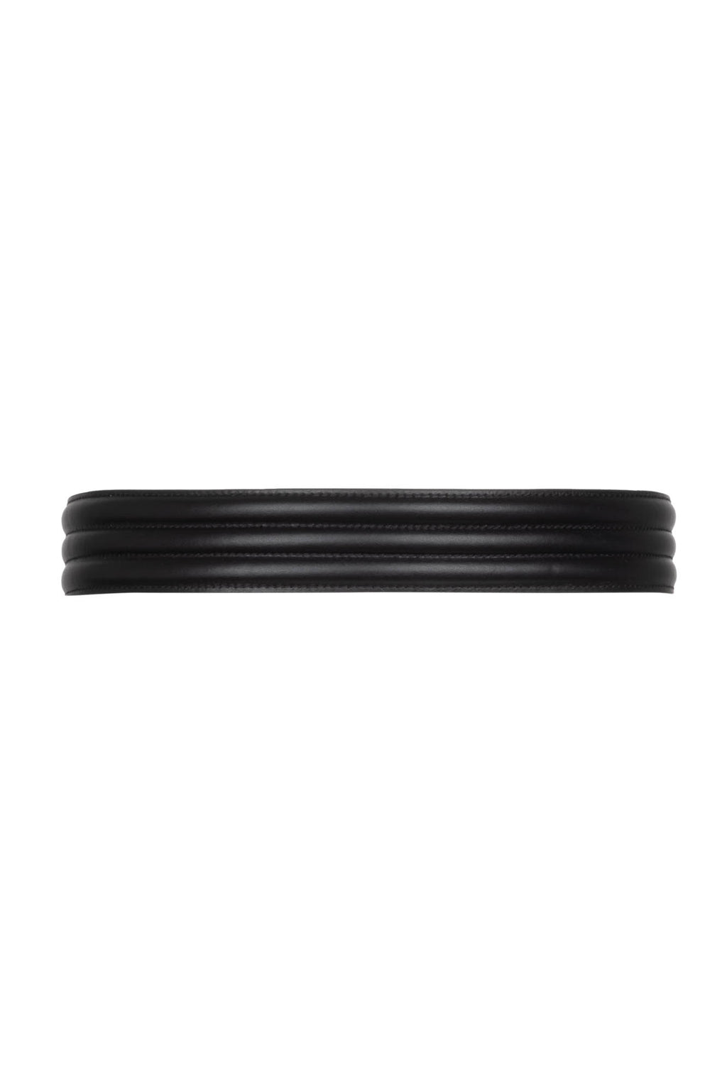 Banded Belt - Black Leather