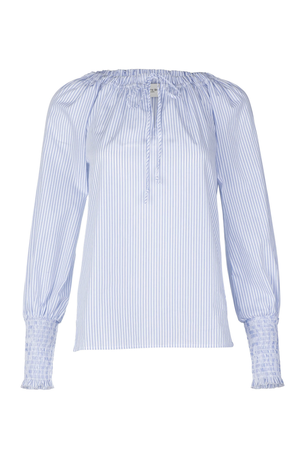 Jasmine Blouse - Blue and White Stripe