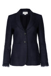 Shawl Collar Blazer - Navy Tweed