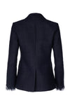 Shawl Collar Blazer - Navy Tweed