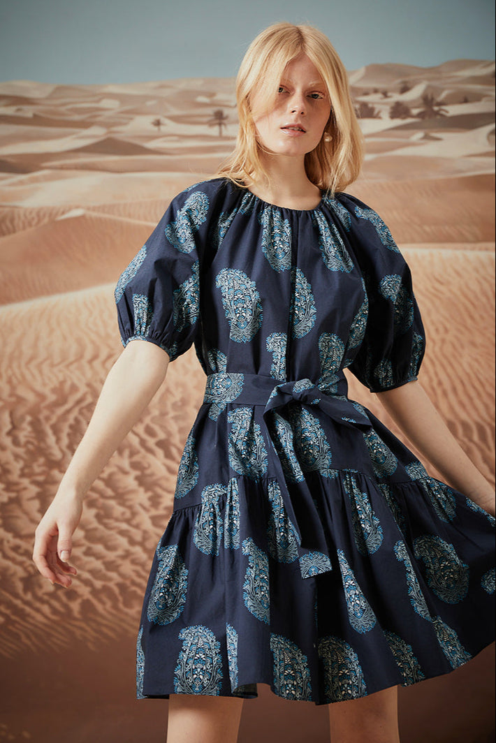 Mayapple Dress - Blue Paisley