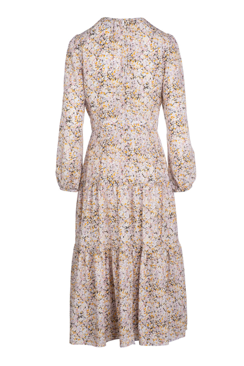 Keyhole Midi Dress - Lilac Marble