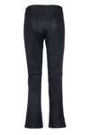 Leather Kick Flare Pant - Navy