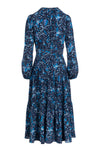 Keyhole Midi Dress - Aqua Lily Batik