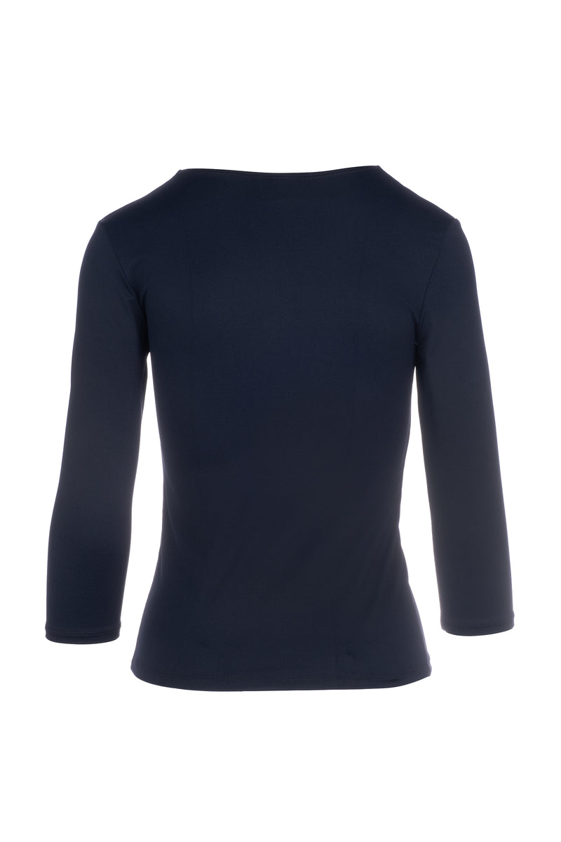 Crew Neck 3/4 Tee - Navy
