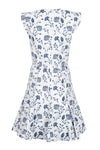 Toledo Dress - Navy Pomegranate