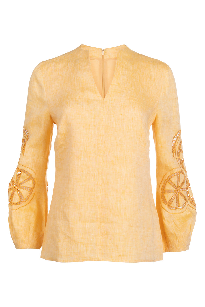 Valencia Blouse - Apricot