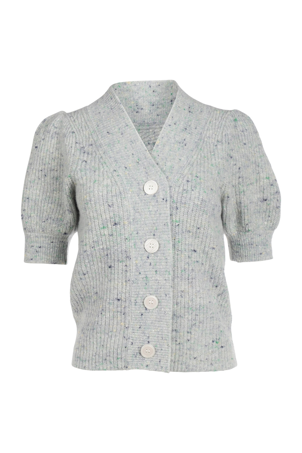 Cleo Cardigan - Flecked Lime Donegal