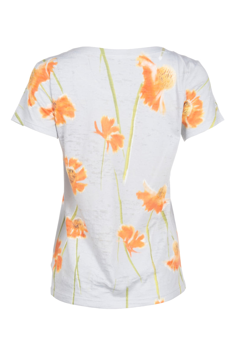 Burnout Tee - Tangerine Spanish Poppy