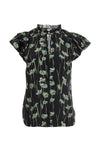 Butterfly Blouse - Lime Spanish Poppy
