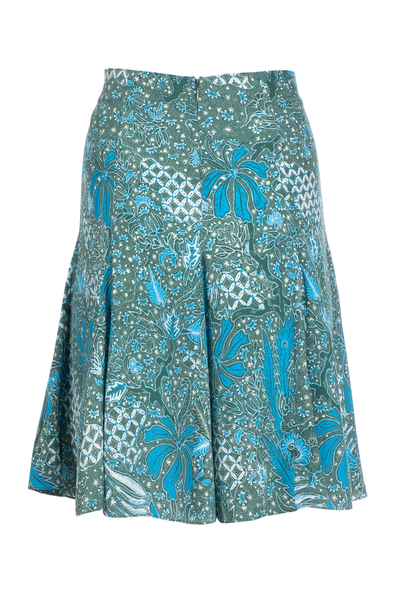 Pansy Skirt - Aqua Trellis