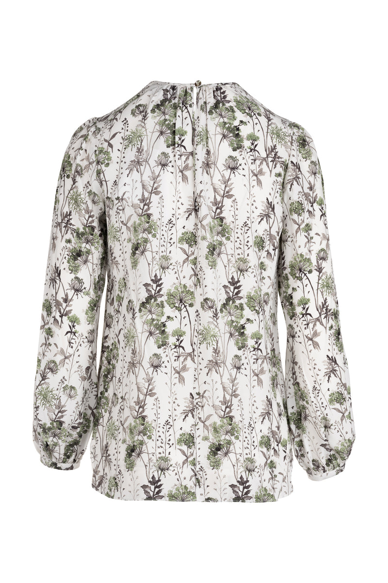 Keyhole Blouse - Enchanted Hydrangea