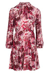 Pansy Dress - Burgundy Groovy Blooms