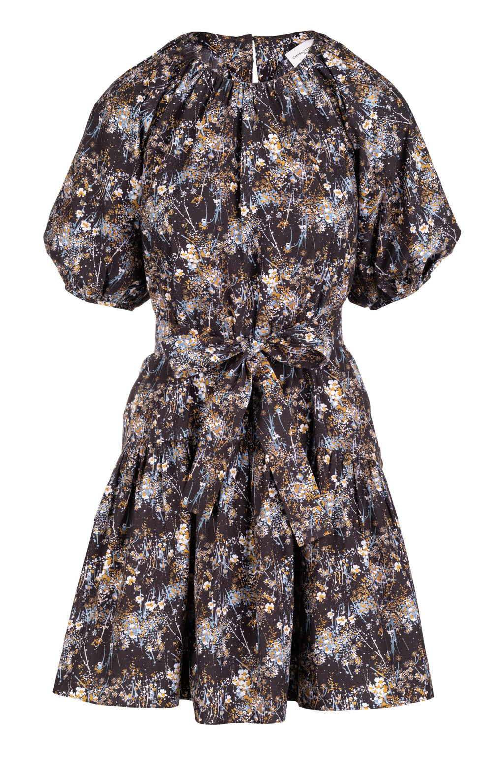 Mayapple Dress - Denim Bursting Blooms