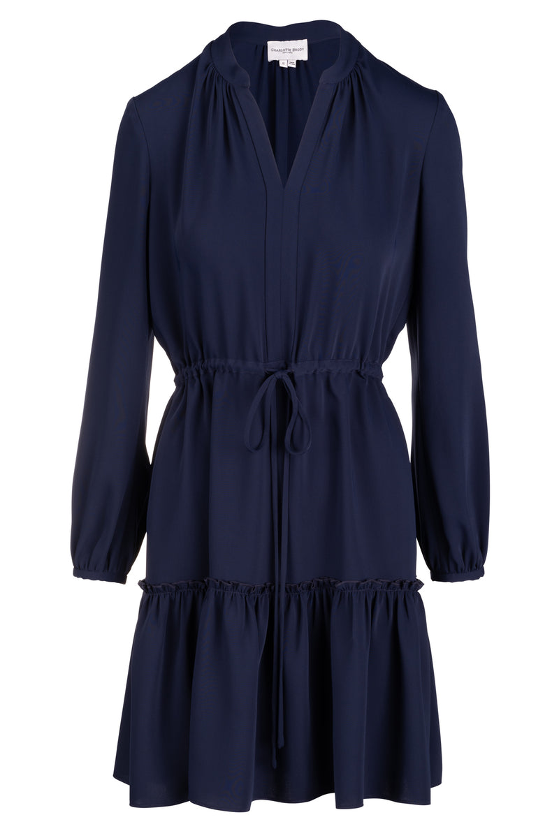 Fit and Flare Shirtdress - Navy