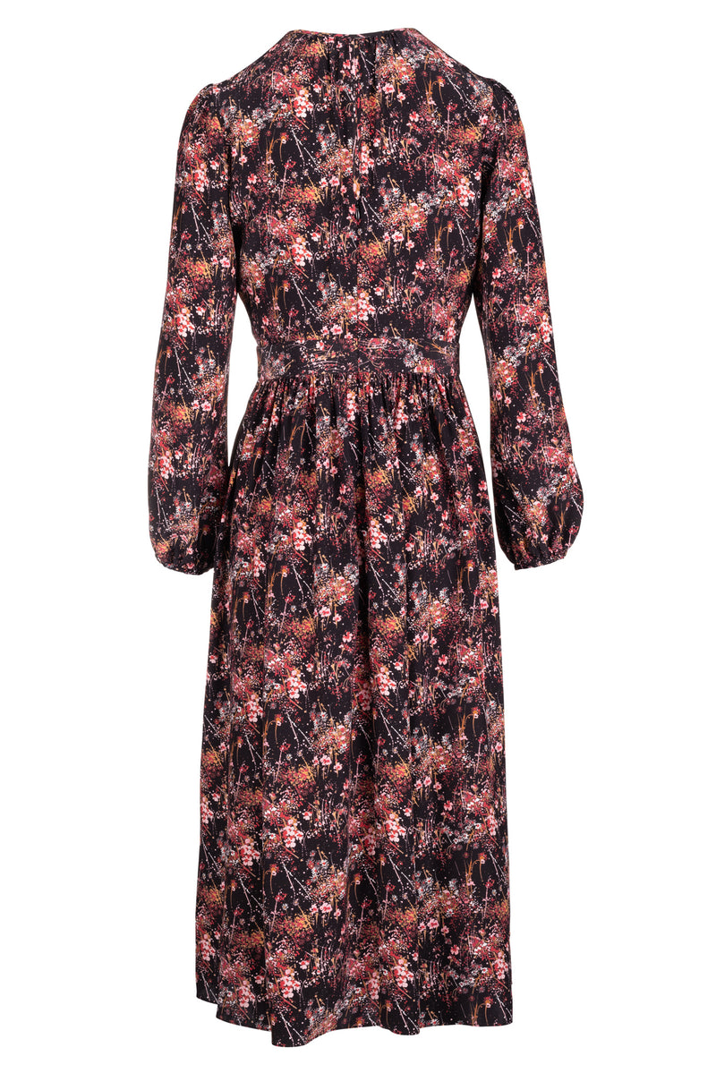 Luna Dress- Rose Bursting Blooms