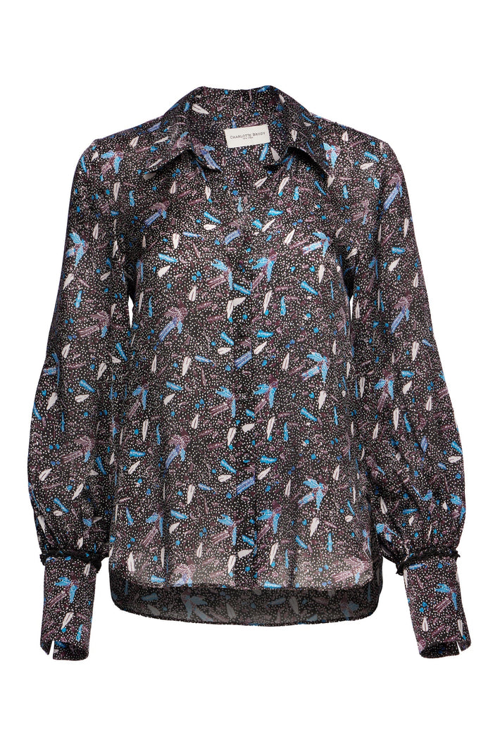 Charlotte Brody Isabella Blouse - Lapis Aztec Batik