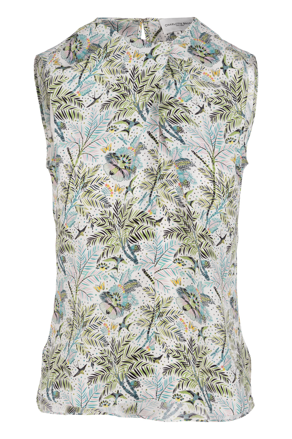 Sleeveless Ginger Blouse - Aqua Desert Oasis