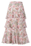 Cascade Ruffle Skirt - Blush Desert Oasis