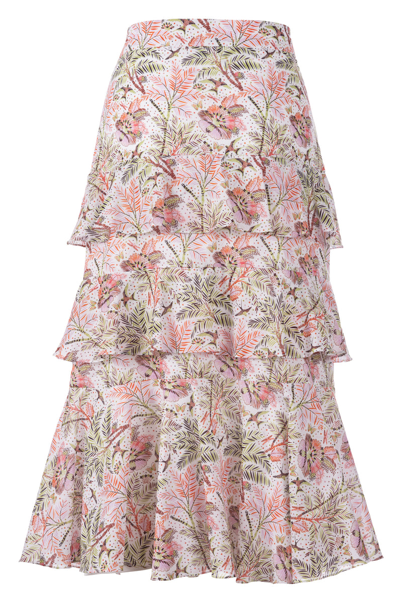 Cascade Ruffle Skirt - Blush Desert Oasis